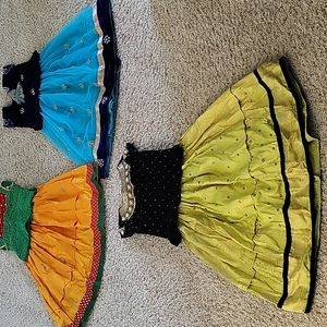 Lot of 3 Designer kids lehenga 2 to 4 years size